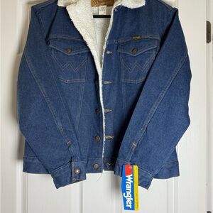 Wrangler Classic Blue Denim Jacket with White Lining
